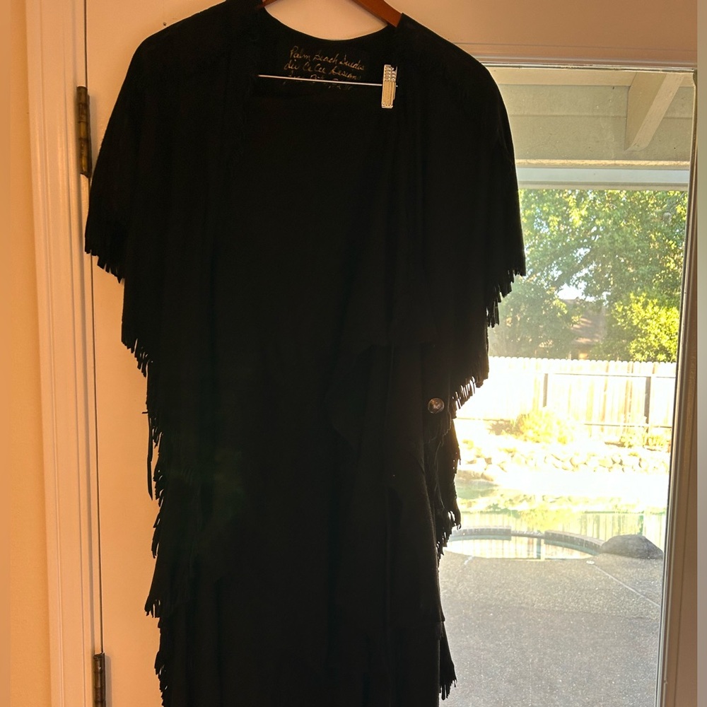 Genuine vintage Palm Beach Suedes short sleeved midi vest and drawstring skirt